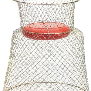 codree Floatable Galvanized Steel Wire Fish Basket, Collapsible Floatable Wire Fishing Basket, Portable Floating Fishing Net Baskets, Robust and Easy to Use