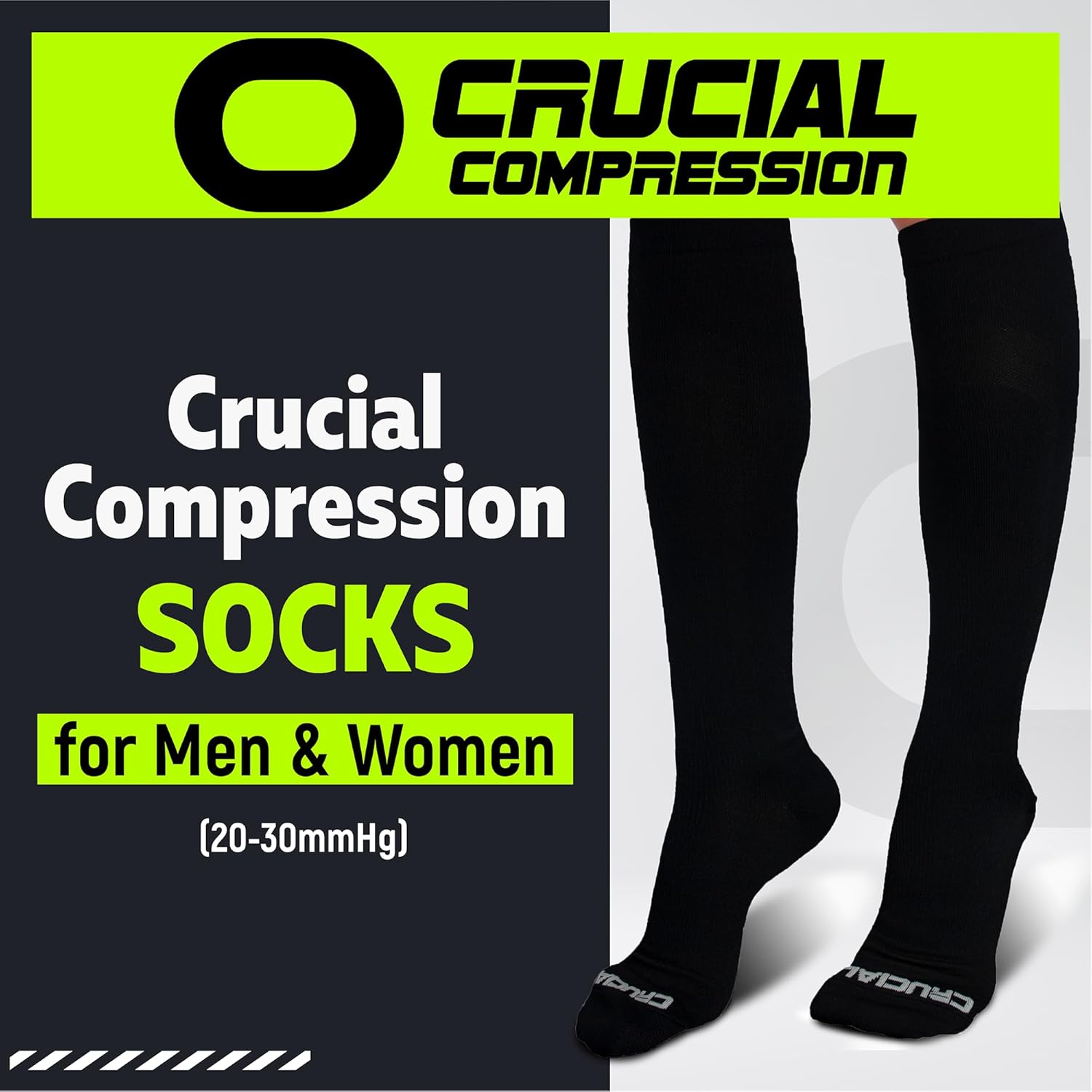 Socks for Men & Women (20-30mmHg) Running, Athletic, Travel - Image 8